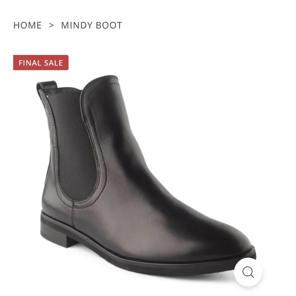 Paul Green Black Leather Ankle Boots SZ 7 - Picture 2 of 15